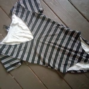 Black and white stripped onesie